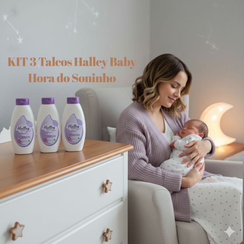 Halley Baby Kit 3 Talcos Hora do Soninho 200g cada