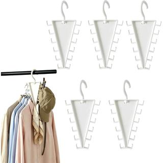 Cabide Organizador de Roupas Dupla Face, Cabide Triangular Dupla Face para Roupas e Suporte para Chapéus, 360 ° Cabides 