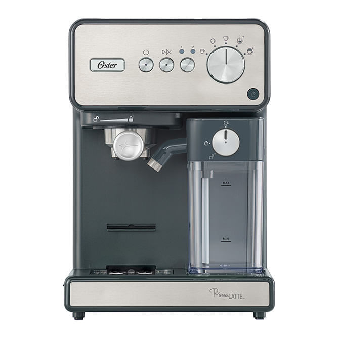 Cafeteira Espresso Oster PrimaLatte Inox para Cápsula, Pó e Sachê
