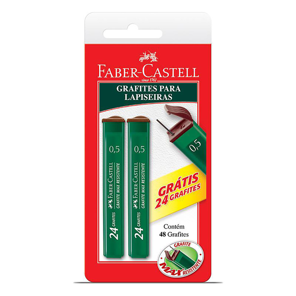 Grafite 0.5 mm SM/TMG05HB\528519 com 2 unidades Faber-Castell