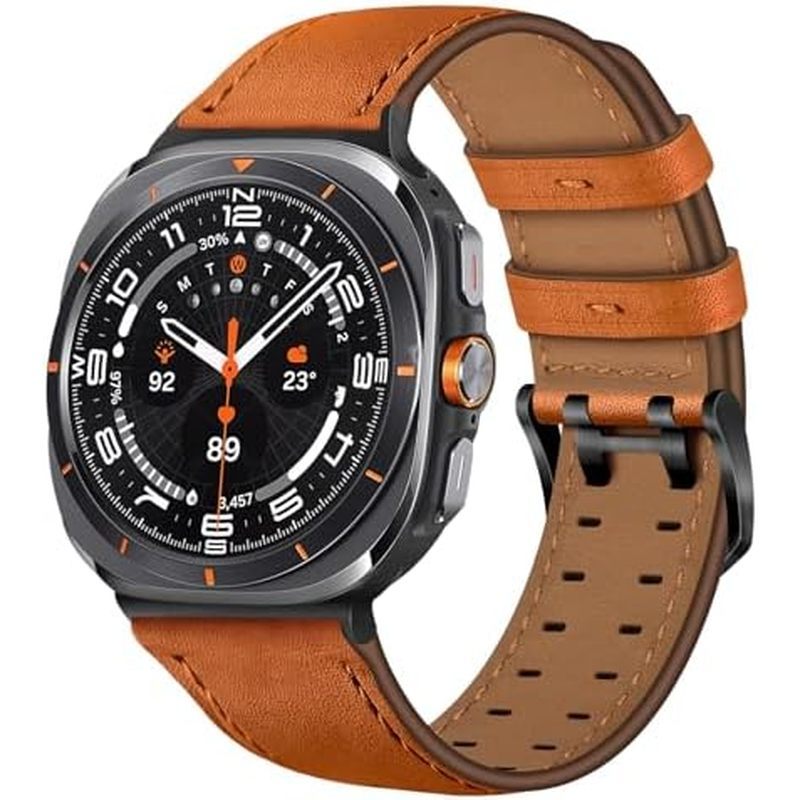 Pulseira De Couro Robusta VeveXiao Luxury Designer Compatível Com Samsung Galaxy
