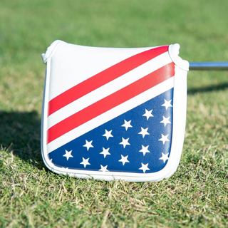 Capa Patriótica para Putter de Golfe Tipo Mallet dos EUA, Capa para Cabeça de Putter com Estrelas e Listras, 3 Modelos D