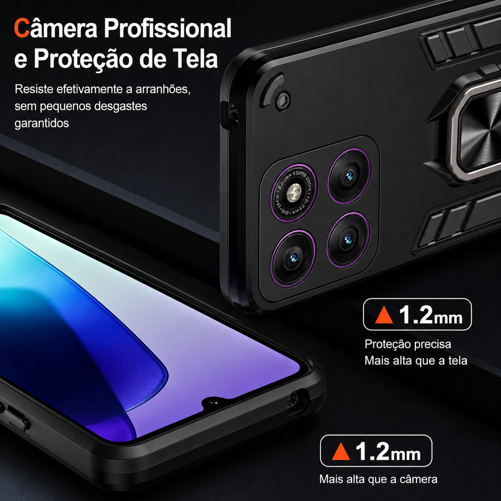 Capinha Antichoque Armor com Suporte Anel 360° Edge 60 — imagem 2 de 2