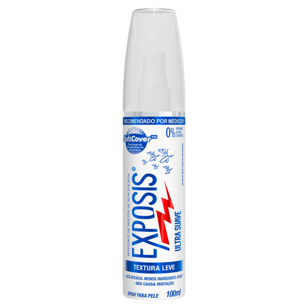 Repelente Exposis Ultra Suave Textura Leve Spray para Pele 100ml