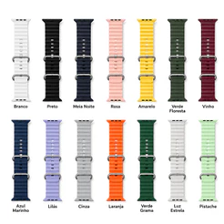 Pulseira Oceano Silicone Para Smartwatch Smart Relógios 38mm 40mm 41mm 42mm 44mm 45mm 47mm 49mm