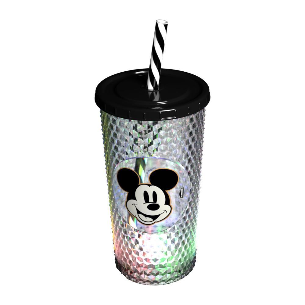 Copo LED Mickey Preto Lembrancinha Festa Presente Dia das Crianças Plasútil