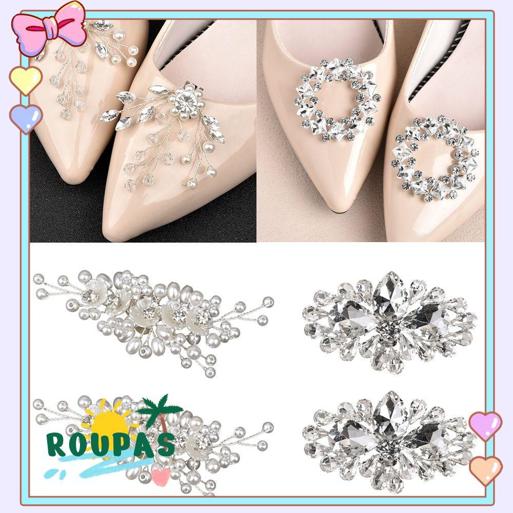 ROUPAS 2 Peças De Decoração De Sapato Broche De Noiva Fivela Brilhante