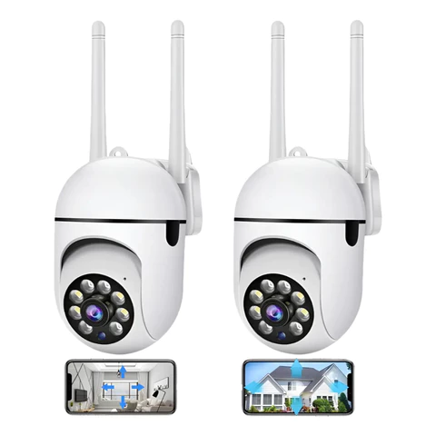 Câmera De Segurança Infravermelha À Prova D'água 1080p Com Conexão WiFi Sem Fio
