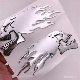 Decalque De Tanque De Motocicleta 3D Atencioso, Popular à Prova De água, Design Fantasma, Decalque De Carro, Adesivos De