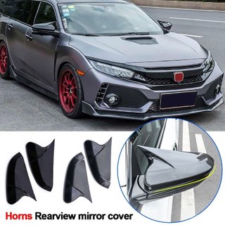 Par De Fibra De Carbono Estilo Retrovisor Capa De Espelho Para Honda Civic 10a 2016-2020 ABS