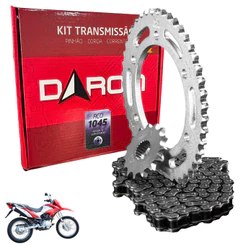 KIT RELAÇÃO BROS 150 2003 A 2014 NXR TRANSMISSÃO