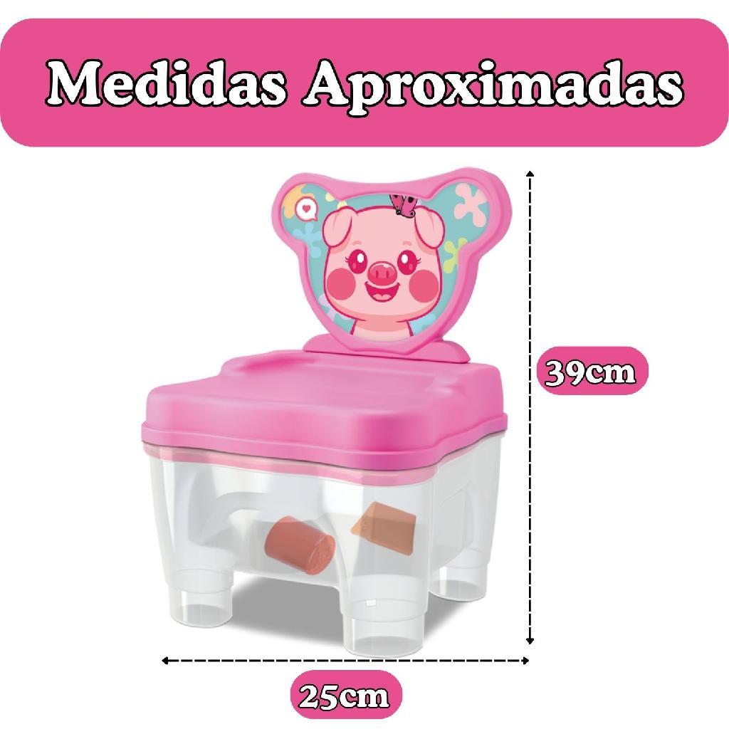 Cadeirinha Mesa Didática Infantil Porquinho Com Atividades Educativas - Samba Toys