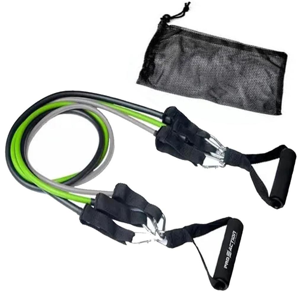 Kit De Elásticos Extensores Em 3 Resistências Hp249 Proaction