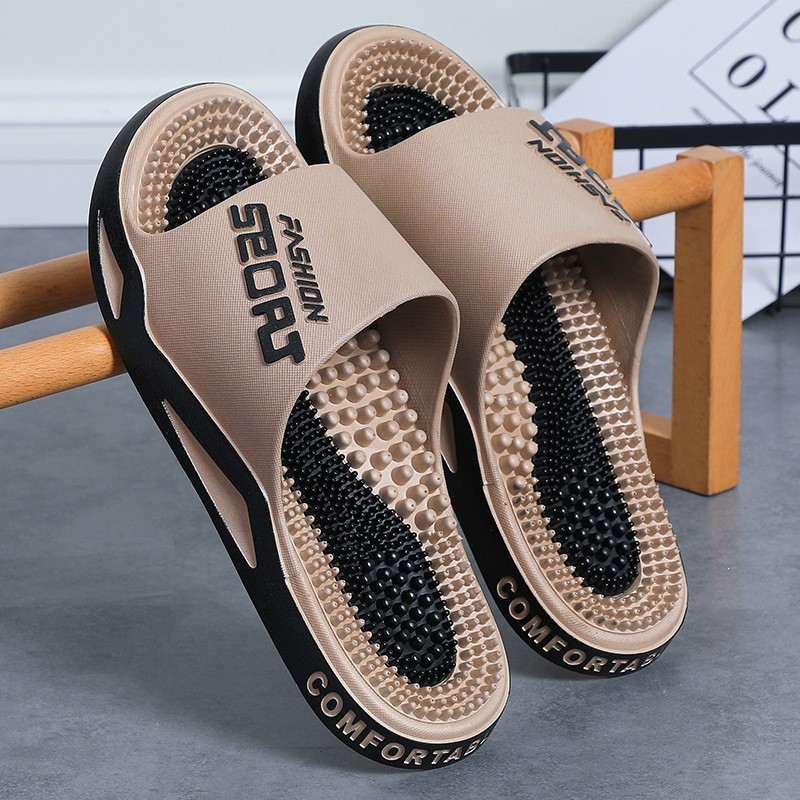 Casal chinelos de massagem banheiro masculino banho 2026 novo estilo acuponto pé terapia casa interior sandálias masculi