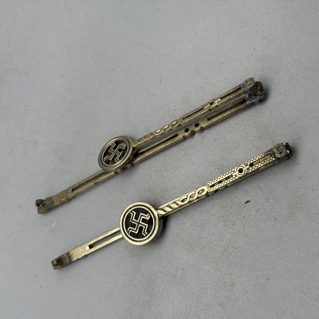Antigo república da China acessórios óculos acessórios antiquado Retro sem aro branco cobre óculos acessórios pernas par