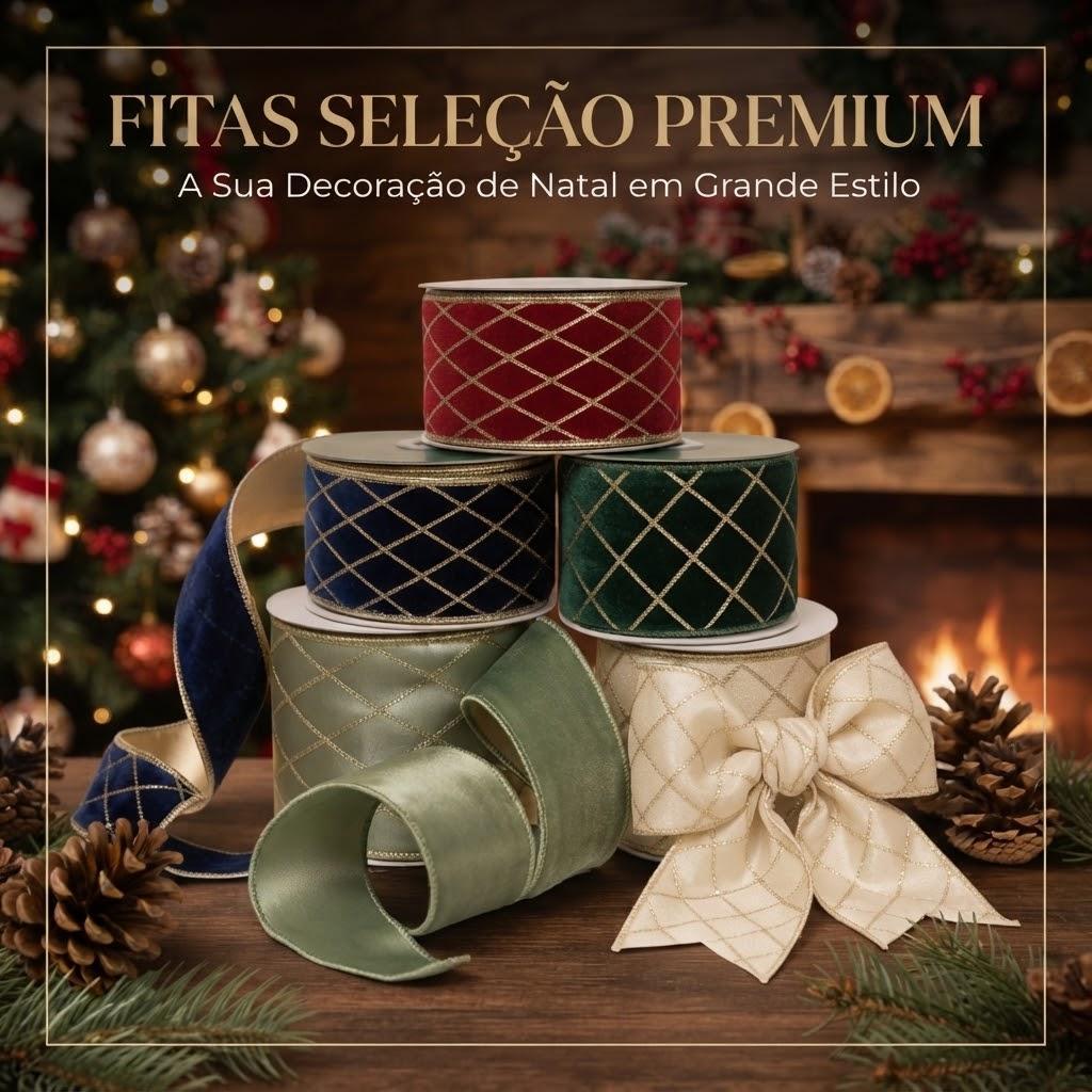 Fita Natalina Seleção Premium Decoração Natal Luxo Árvore De Natal