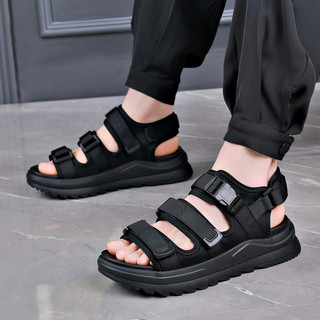 Verão na moda de sola grossa aumentada ao ar livre sapatos de praia masculino esportes casuais antiderrapante sola macia