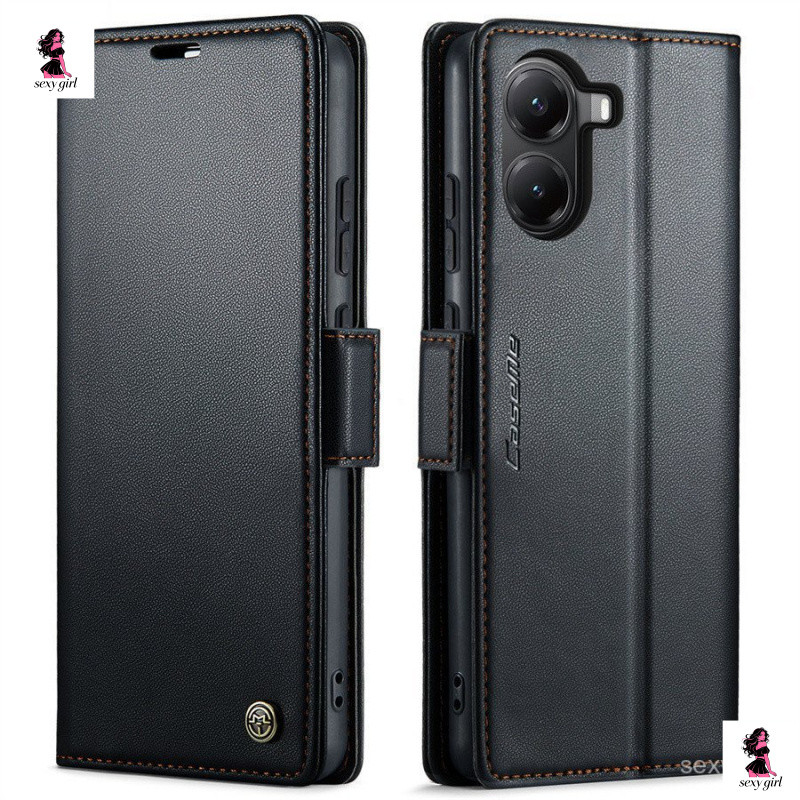 Capa de Couro com Carregador Sem Fio para Xiaomi POCO F5 F7 Ultra X7 X6 X5 Pro C