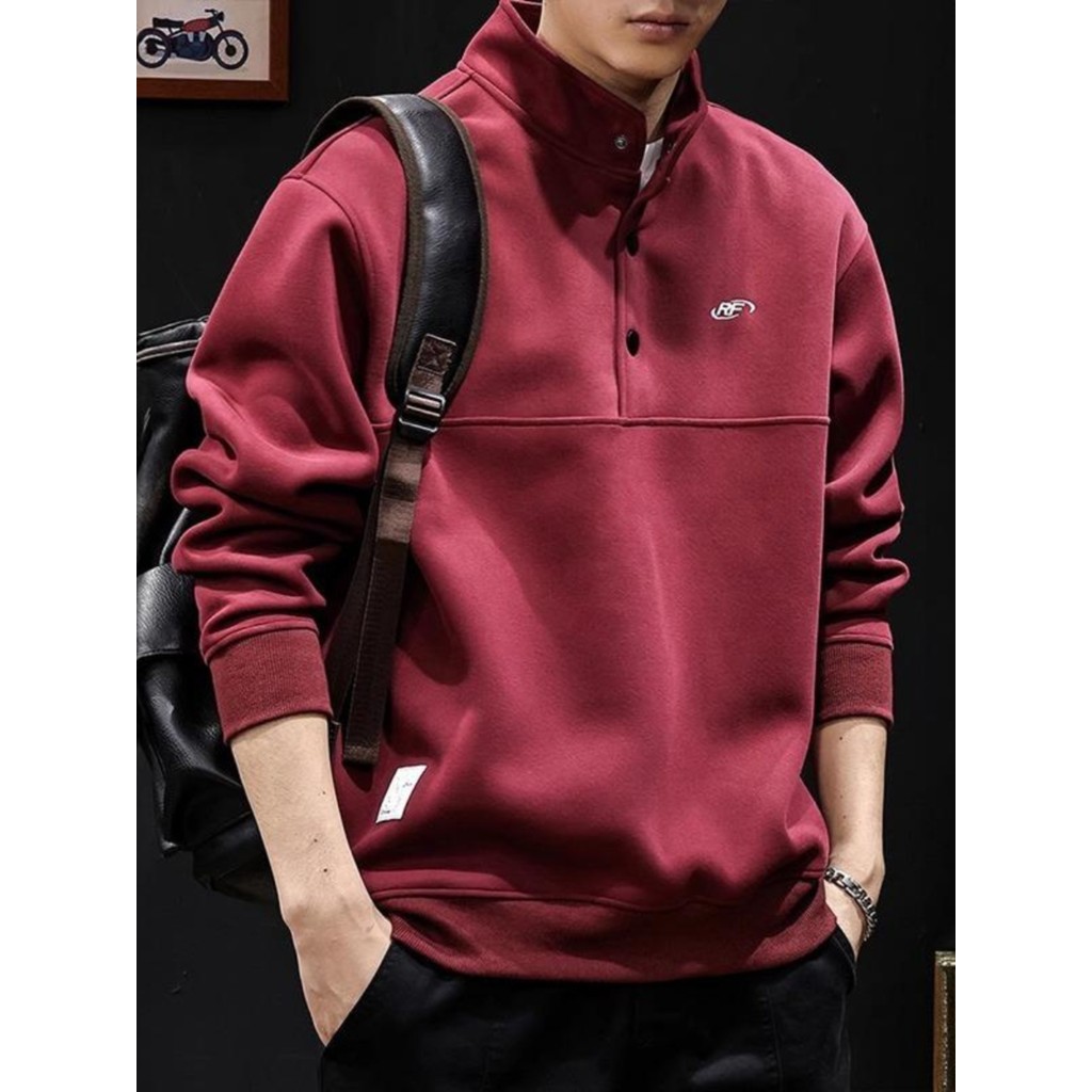 POLO gola alta moletom masculino 2024 novo estilo outono inverno roupas masculinas pesadas tamanho grande roupa de rua m