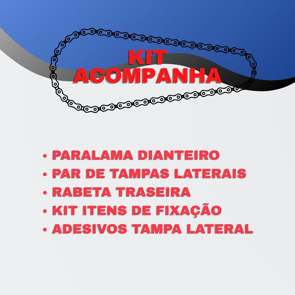 CARENAGEM CG 125 FAN 2009 A 2013 PRETO COXIM TAMPA PARAFUSO — imagem 2 de 2