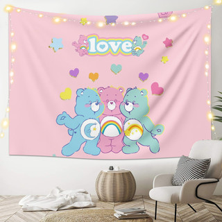 Cuidados com ursos cuidados com o urso pano de fundo bonito dos desenhos animados tapeçaria sala estar dormitório quarto