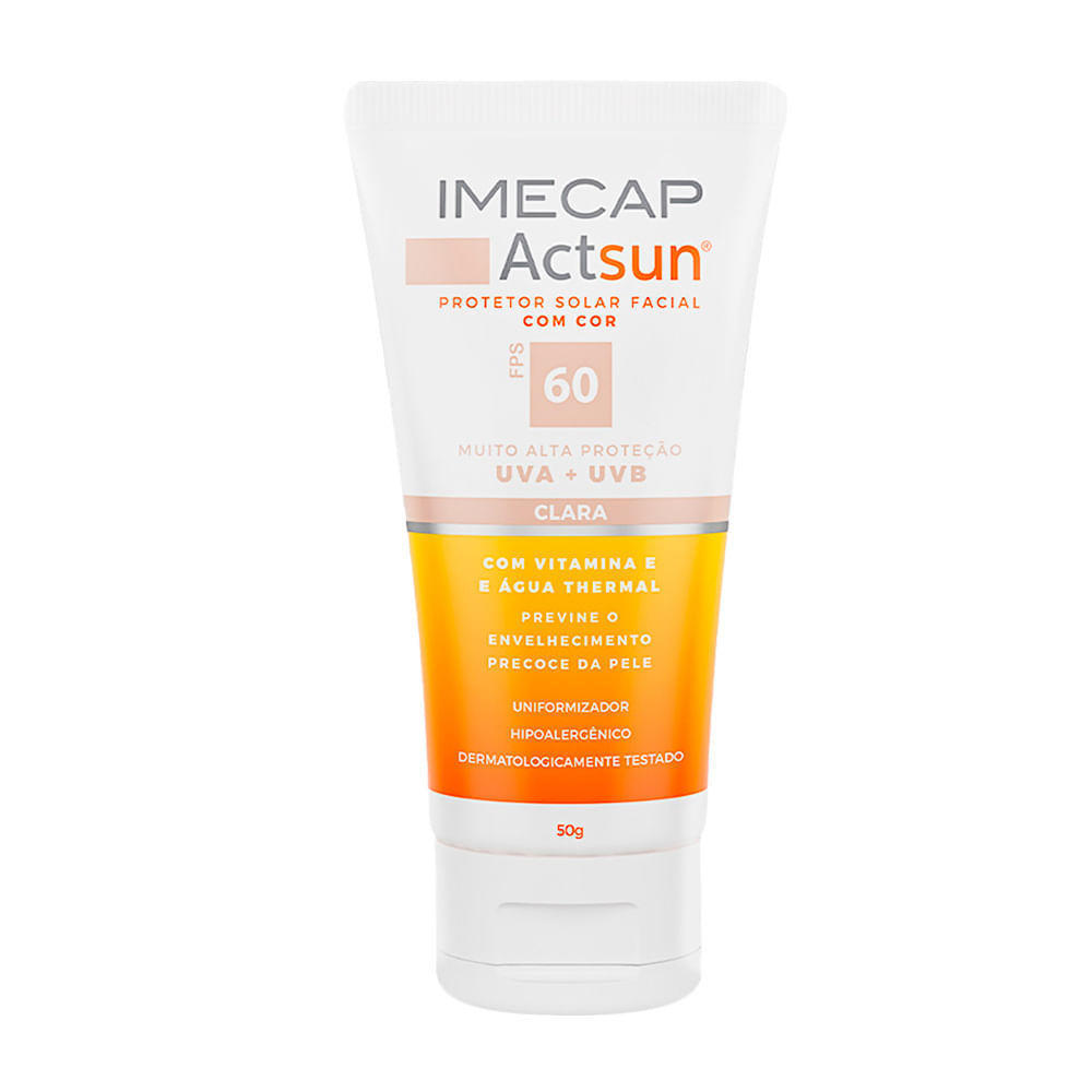 Protetor Solar Imecap Actsun FPS 60 Cor Clara 50g