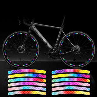 Adesivos reflexivos de bicicleta Mountain bike adesivos luminosos equilíbrio bicicleta equitação motocicleta pneu aro ad