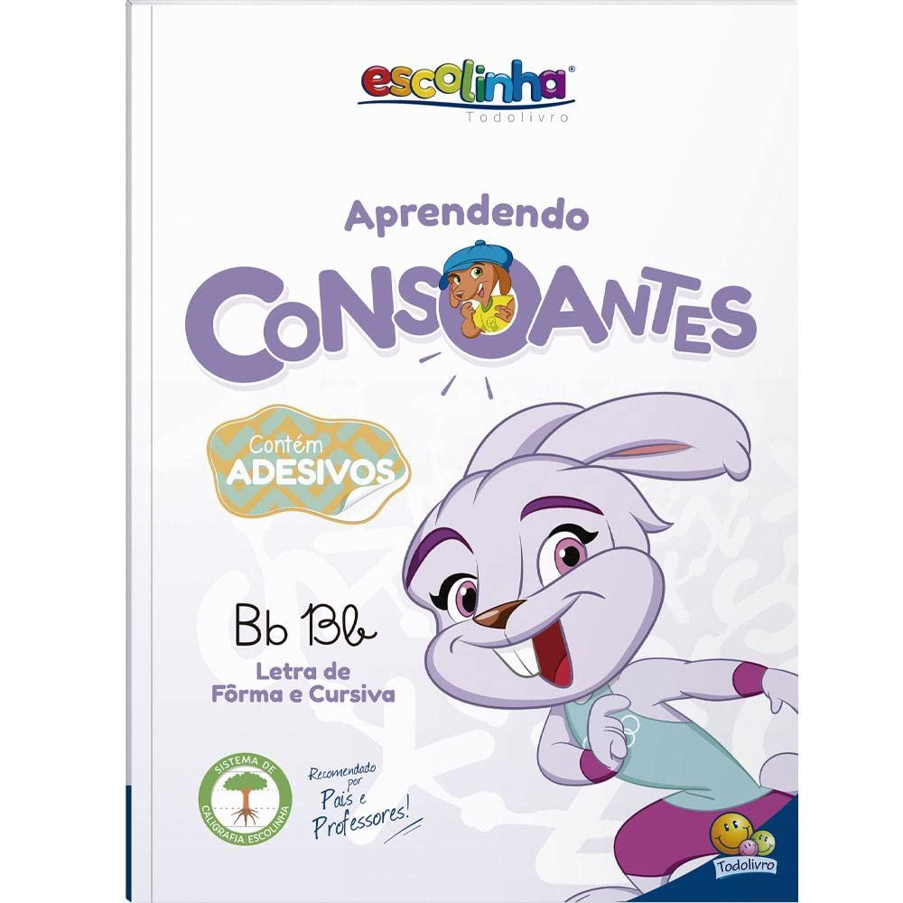 Livro Escolinha Atividades de Apoio Escolar: Consoantes - Ed TodoLivro