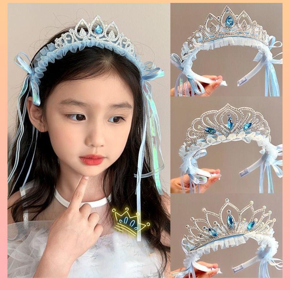 Princess Crown , Acessórios Fotográficos Tiara De Strass Azul Real , Brilho