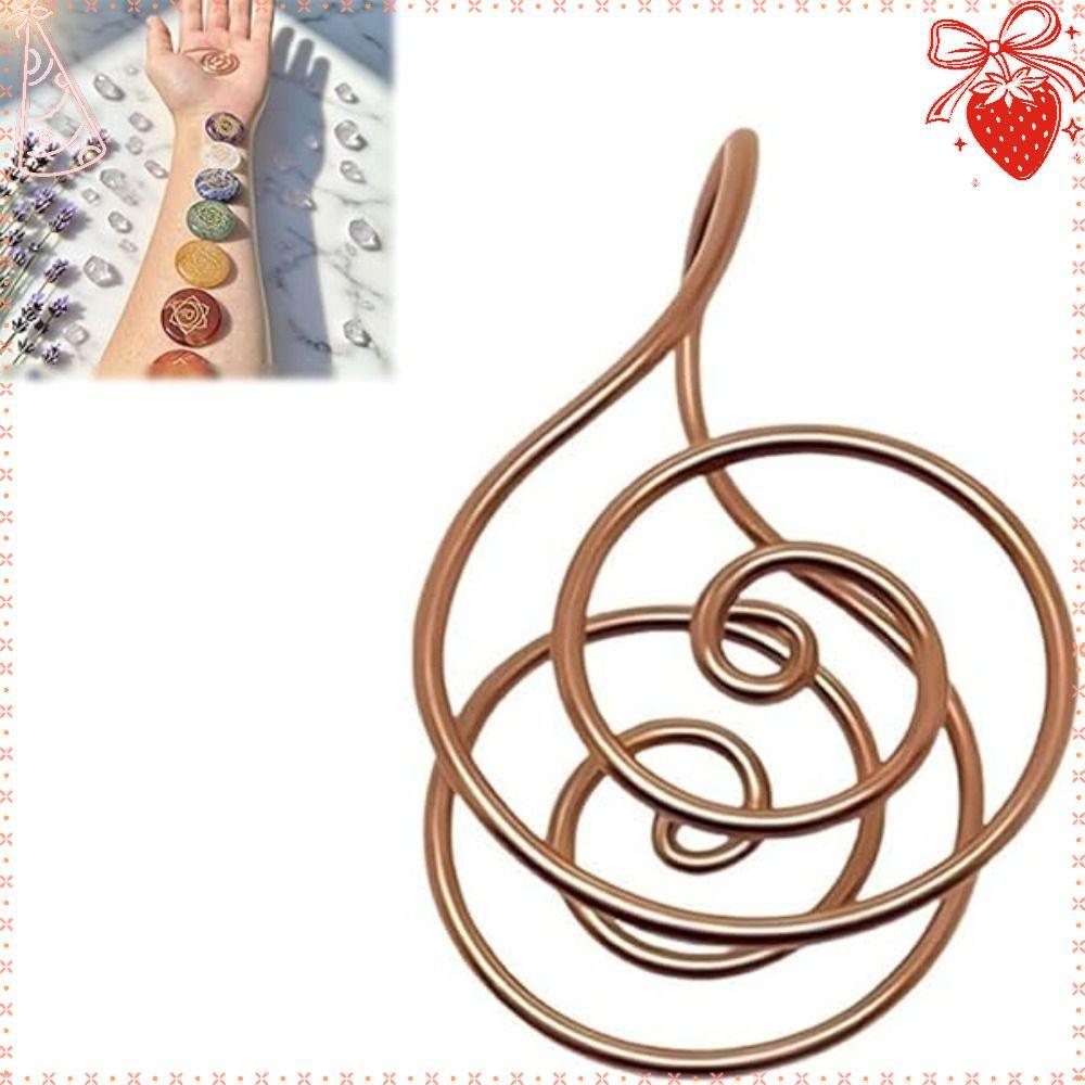 Anel De Palma Espiral , De Cobre Portátil Feito À Mão , Acessórios De Joias , Punho Ajustável
