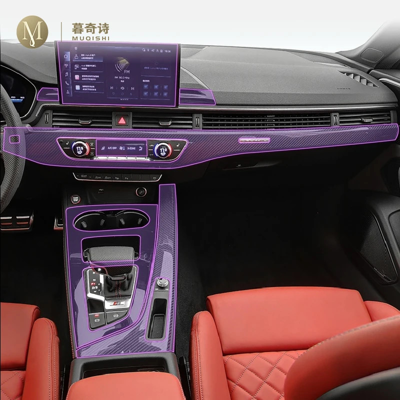 Para Audi A5 S5 2021-2023 console Central Interior Do Carro Transparente/Fosco TPU Película Protetora PPF Anti-Risco Rep