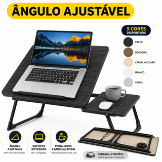 Mesa Para Notebook Inclinável Regulável Portátil Apoio Cama Sofá Trabalho Estudo Premium
