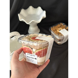 Caixa de bolo transparente transparente quadrada pequena lata Tiramisu caixa de embalagem leite de soja Melaleuca Mousse