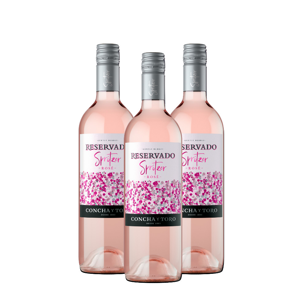 Vinho Chileno Reservado Spritzer Rosé Frizante 750ml - 3 Unidades