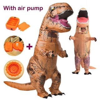 Crianças E Adultos Dinossauro Inflável T-Rex Macacão Explodir Traje Jurássico Roupa Reino Unido