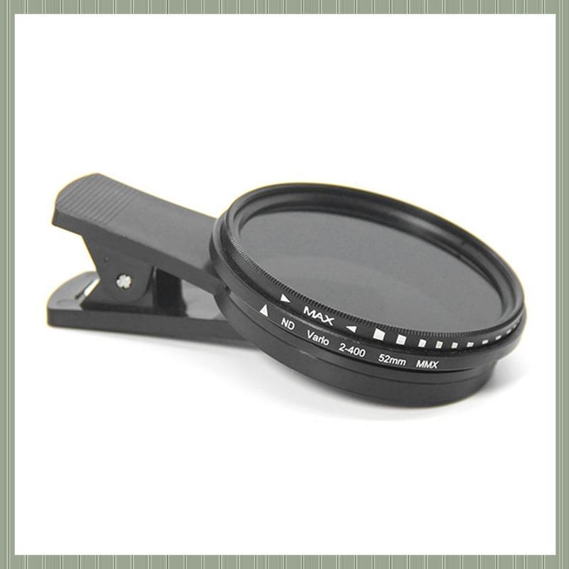 (Ufgt) Filtro ND De Telefone De 52 Mm ND2 A ND400 De Densidade Neutra Variável Com Clipe Para Câmera Móvel