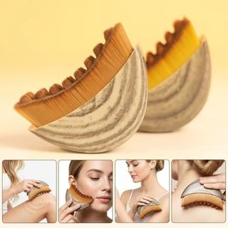 Nova escova de limpeza linfática, escova de contorno facial, escova corporal para massagem e cuidados no pescoço e olhos