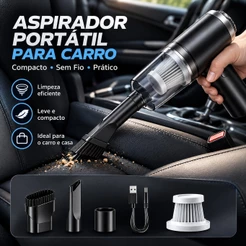 Aspirador 3 em 1 De Pó Usb Portátil Completo Premium Carro E Casa 2000mAh