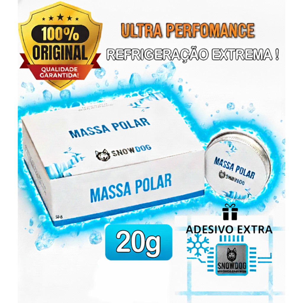 Massa Térmica Snowdog Polar 20 ou 50g Substitui Thermal Pad Placa de Vídeo PS4/PS5 Notebook Adesivo