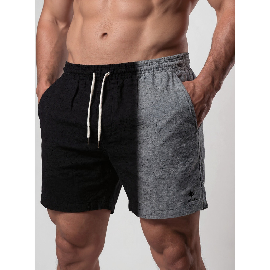 Kit 2 Bermudas Masculinas Linho Elastano Praiana Confortável Verão — bella_home_lar