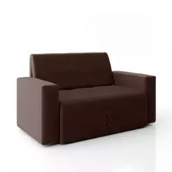 Sofá-cama Pratik 5000 Mamflex Marrom Suede