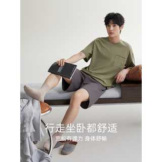 [5A Antibacteriano] Pijama Interno Masculino Verão Puro Algodão Shorts de Manga Curta Loungewear Masculino Verão Verão E