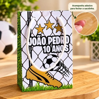 Sacolinha Surpresa Personalizada - Futebol , Futsal , Chuteira - Lembrancinha para festa - Tamanho P