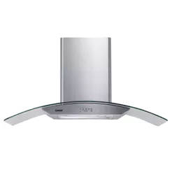 Coifa de Parede Consul 90cm cor Inox 5 e 6 Bocas com Design em Vidro e Aviso Lavar Filtro - CAP90AR