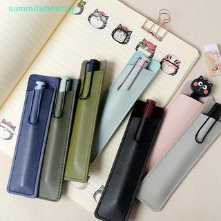 Capa De Proteção Para Caneta De Couro PU , Porta-Canetas , Estojo Macio Lápis , Bolsa , Papelaria , Material Escolar De 