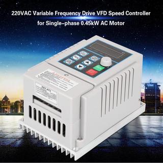 Unidade de frequência variável VFD ajustável 220 V monofásico 0,45 kW Controlador de velocidade do motor com alta