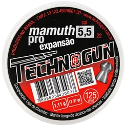 Chumbinho Technogun Mamuth Pro Expansão 5.5mm (.22) - 125un