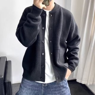Outono inverno novo estilo Cardigan camisola meninos estilo coreano moda juventude All-Match Casual cor sólida estilo pr