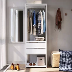 Módulo para Closet com Gavetas e Cabideiro 183x45x60cm Branco Branco