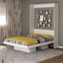Cama Articulada de Casal com 2 Nichos CM8016 Branco Branco